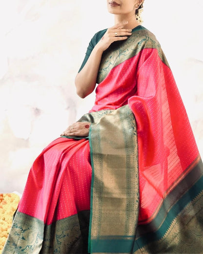 Banarasi Silk Saree – Soft Silk Fabric with Stunning Gold Zari Brocade
