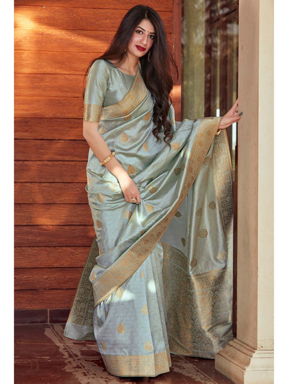 Banarasi Soft Silk Saree with Gold Zari & Heavy Brocade – Exquisite Craftsmanship