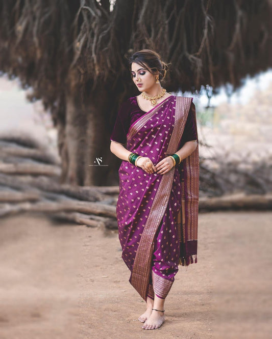 Authentic Banarasi Soft Silk Saree – Heavy Brocade Work & Gold Zari | Best Quality Assured
