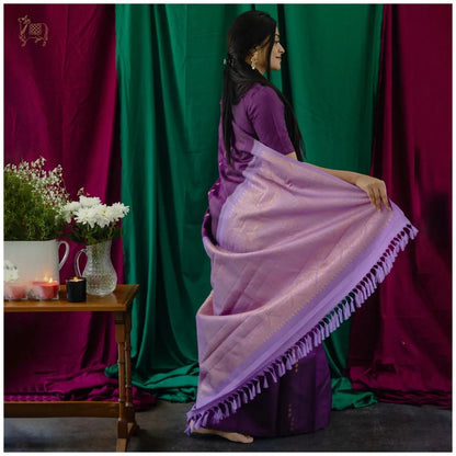 Experience Royal Elegance with  Banarasi Soft Silk Saree featuring Silver Zari Weaving