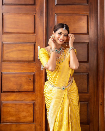 Artfully Crafted Banarasi Soft Silk Saree with Exquisite Pallu – A Collector’s Dream