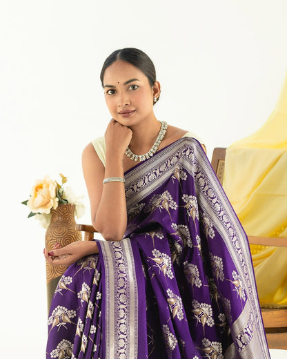 Elegant Banarasi Soft Silk Saree with Gold Zari Weaving
