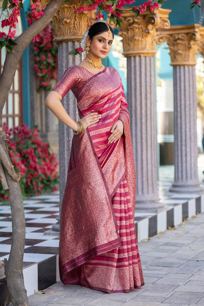 Timeless Banarasi Soft Silk Saree with Intricate Detailing – A Must-Have for Every Saree Lover