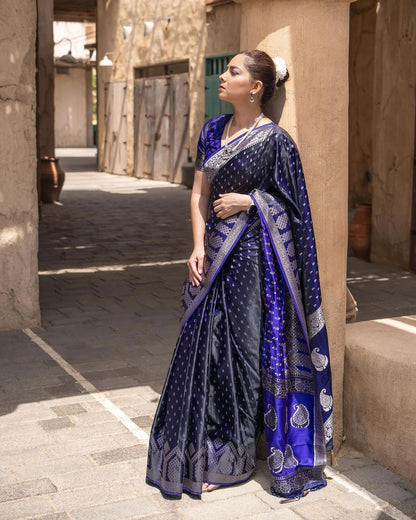 Banarasi Soft Silk Saree with Intricate Pallu & Traditional Heritage Weave