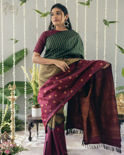 Banarasi Soft Silk Saree – Traditional Elegance with Gold Zari Brocade