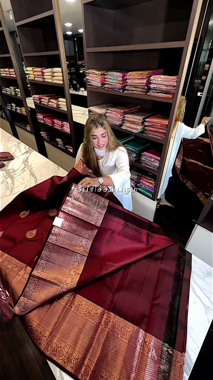 Shop Elegant Banarasi Soft Silk Saree – Timeless & Minimal