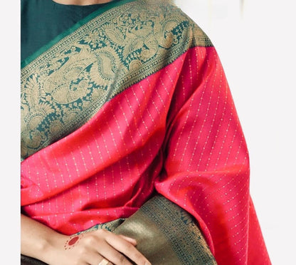 Banarasi Silk Saree – Soft Silk Fabric with Stunning Gold Zari Brocade