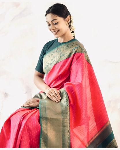 Banarasi Silk Saree – Soft Silk Fabric with Stunning Gold Zari Brocade
