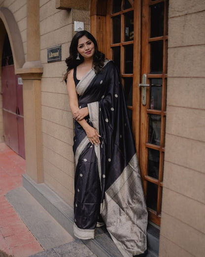 Banarasi Soft Silk Saree – Subtle Sophistication with Silver Zari