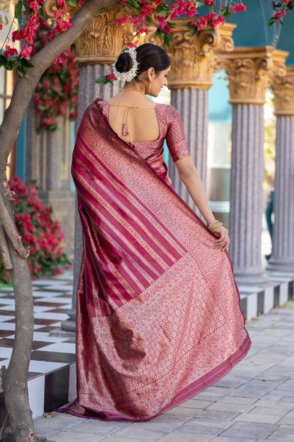 Timeless Banarasi Soft Silk Saree with Intricate Detailing – A Must-Have for Every Saree Lover