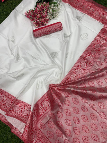 Elegant Banarasi Soft Silk Saree – Timeless Shine, Effortless Grace