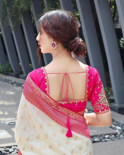 Graceful Elegance – Banarasi Soft Silk Kanjivaram Saree