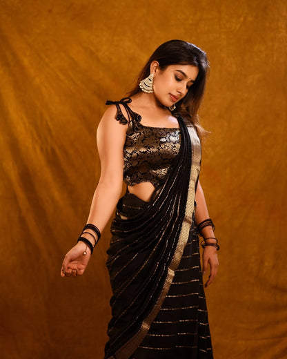Banarasi Soft Silk Saree – Graceful Simplicity with Silver Zari