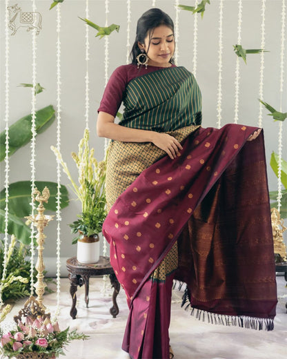 Banarasi Soft Silk Saree – Traditional Elegance with Gold Zari Brocade