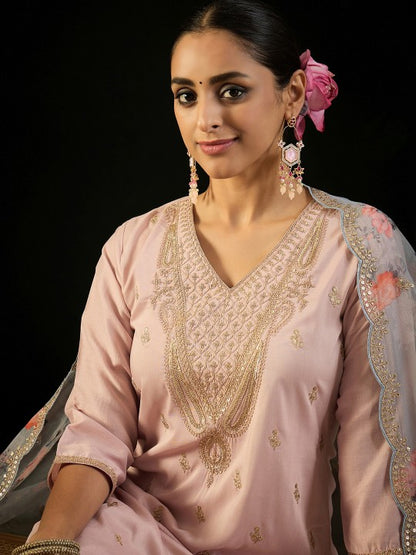 Pakistani Floral Elegance in Soft Loom Fabric