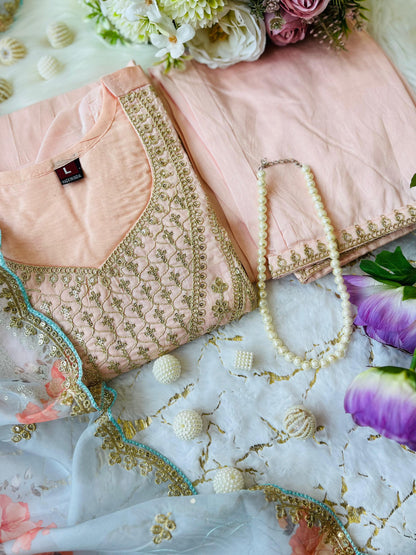 Pakistani Floral Elegance in Soft Loom Fabric