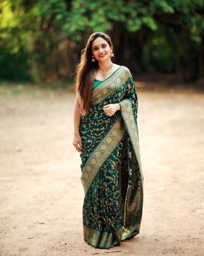Premium Banarasi Soft Silk Saree – Elegant & Lightweight Drape