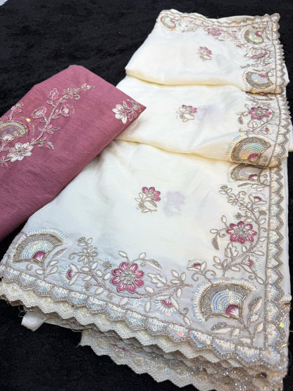 Royal Regal Heritage –Embroidered & Hand-Worked Saree