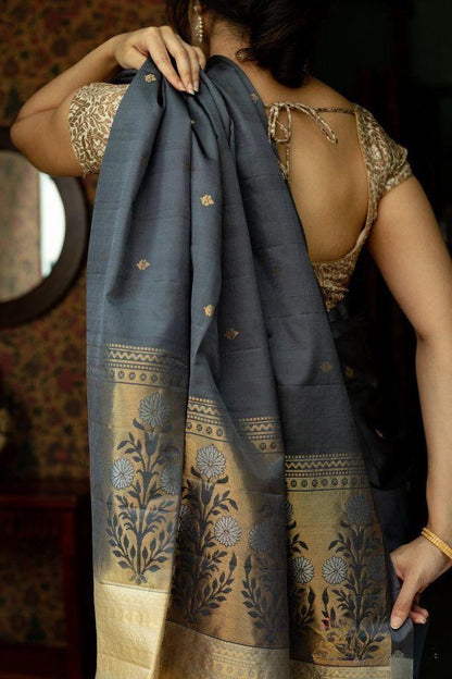 Elegant Soft Lichi Silk Saree with Rich Jacquard Work