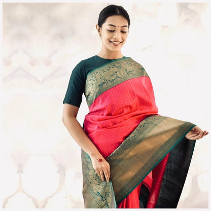Banarasi Silk Saree – Soft Silk Fabric with Stunning Gold Zari Brocade