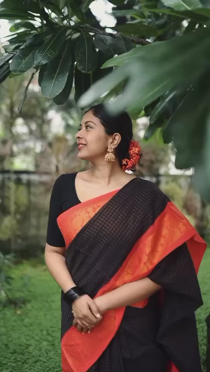 Soft Silk Banarasi Saree – Luxurious Gold Zari Brocade Weaving