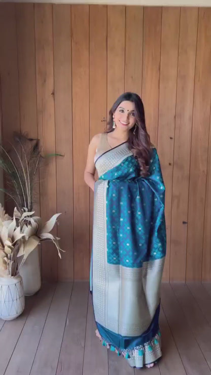Banarasi Soft Silk Saree – A Timeless Classic of Elegance & Grace