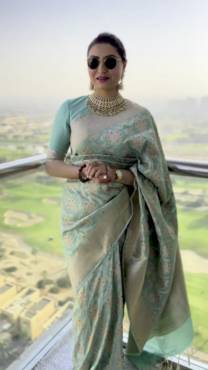 Banarasi Soft Silk Saree with Elegant Detailing & Timeless Appeal
