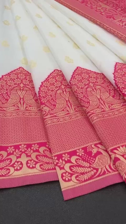 Graceful Elegance – Banarasi Soft Silk Kanjivaram Saree